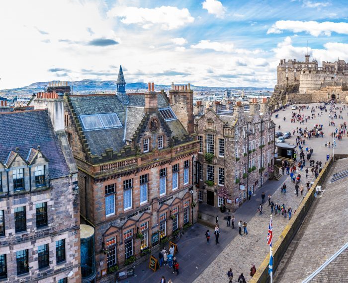 Old town with Royal Mile, Edinburgh, Scotland