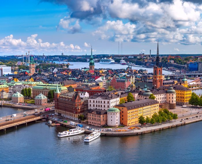 Panorama of Gamla Stan in Stockholm, Sweden
