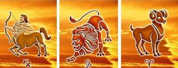 Fire signs: Sagittarius, Leo and Aries
