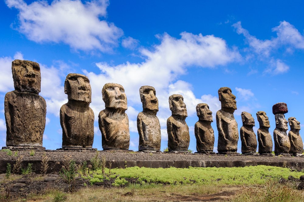 Moai dell'Isola di Pasqua, Polinesia