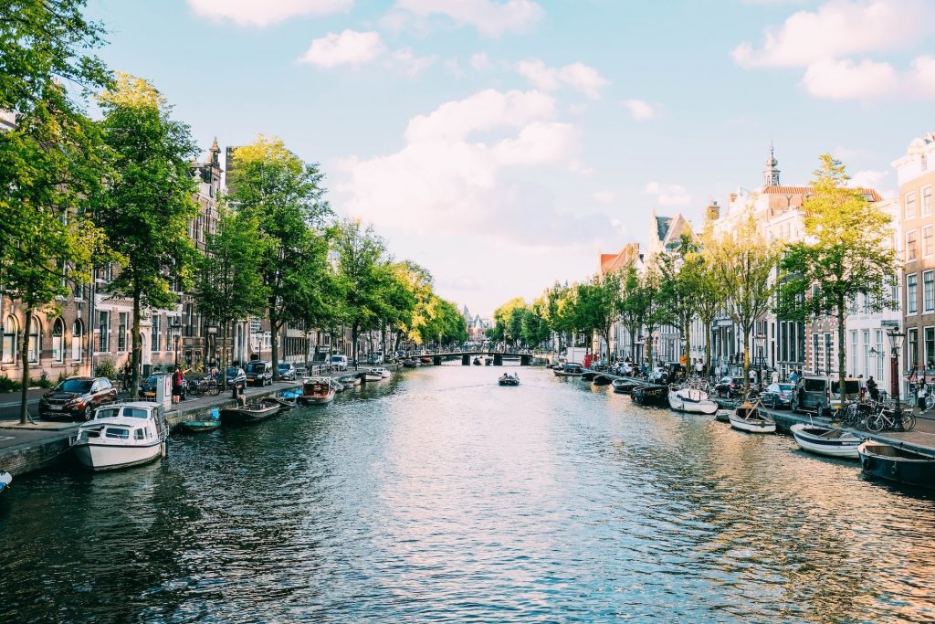 View of the canals of Amsterdam