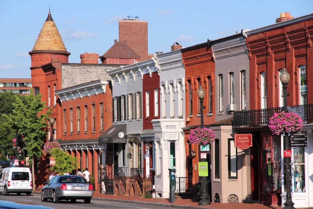 Scorcio di Georgetown con i tipici edifici - Washington D.C.